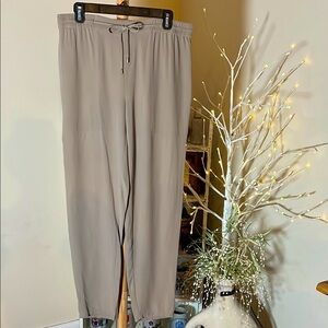 Eileen Fisher Light Taupe Drawstring Pants